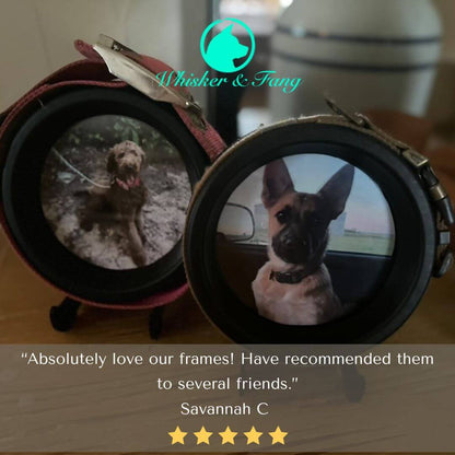 Medium Dog Collar Resin Picture Frame - "The Beagle" - Love, Baxter