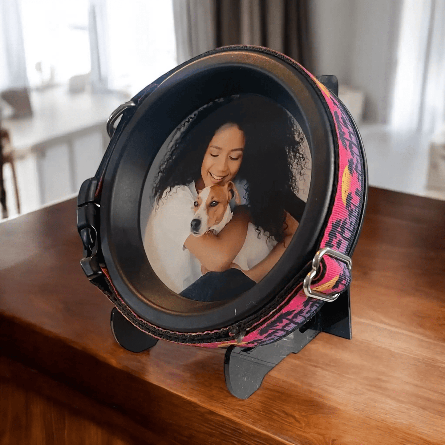 Medium Dog Collar Resin Picture Frame - "The Beagle" - Love, Baxter