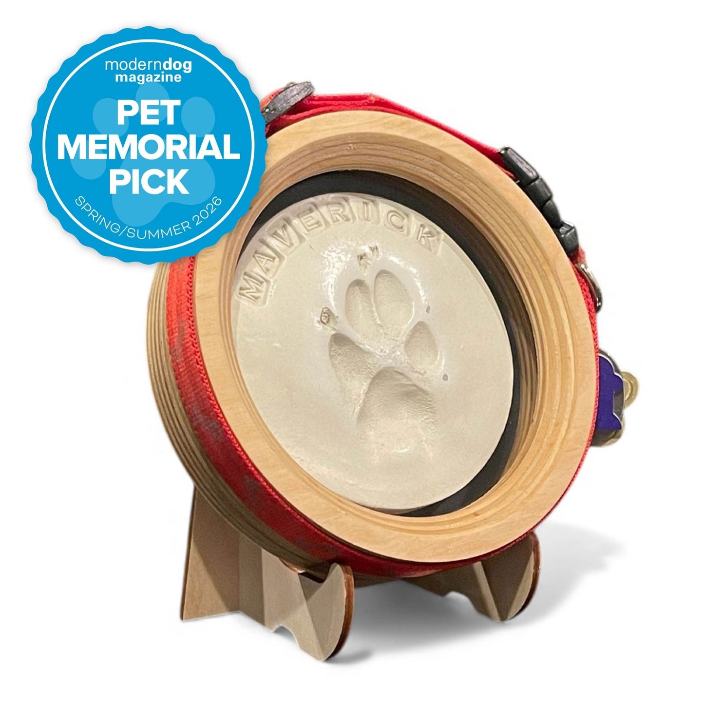 Paw Print & Collar Pet Memorial Frame Kit - Love, Baxter
