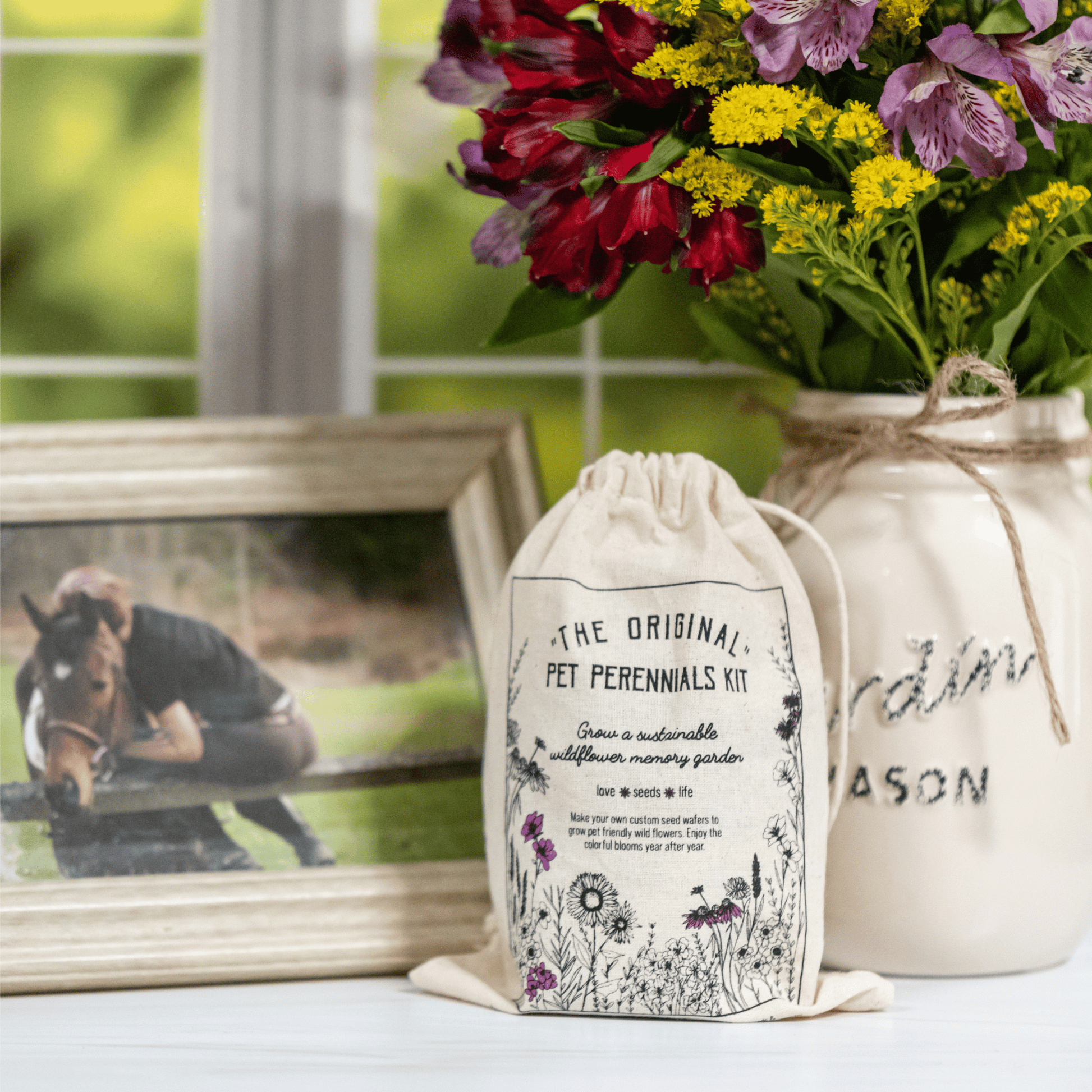 Pet Memorial Garden Kit - Horses - Love, Baxter