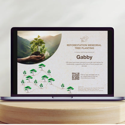 Pet Memorial Tree Grove (100 Trees) - Love, Baxter