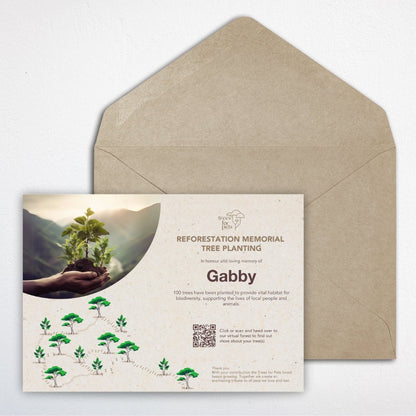 Pet Memorial Tree Grove (100 Trees) - Love, Baxter