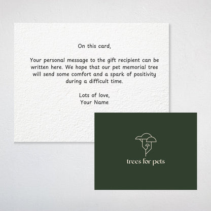 Pet Memorial Tree Grove (100 Trees) - Love, Baxter