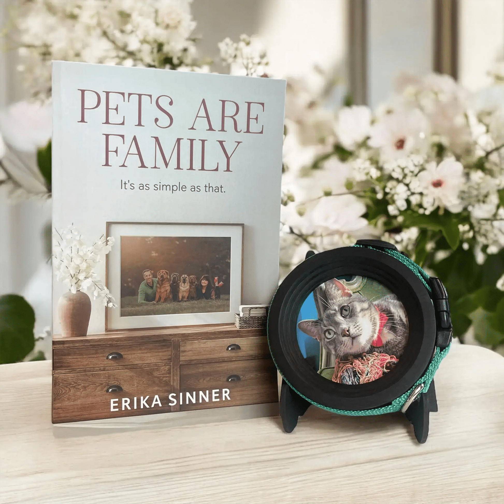 Pets Are Family Book & Collar Picture Frame Bundle - Love, Baxter