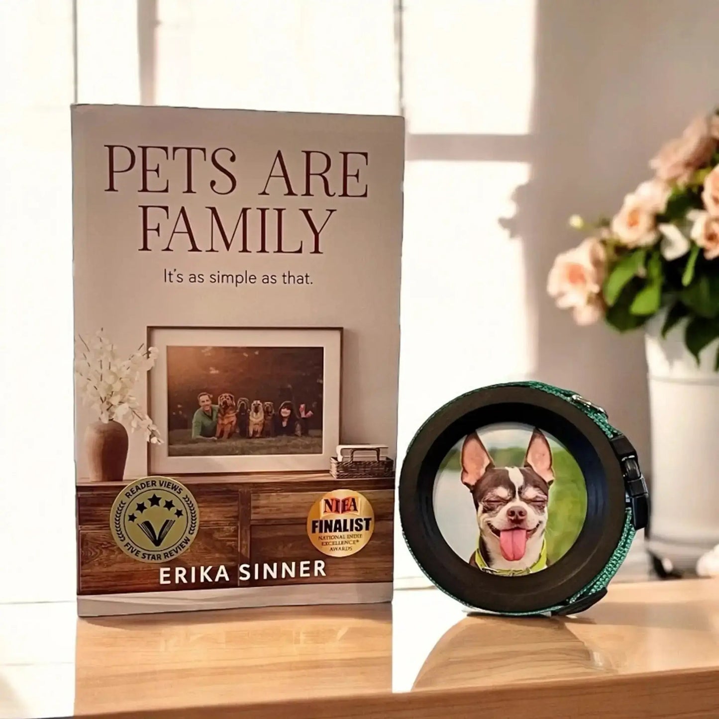 Pets Are Family Book & Collar Picture Frame Bundle - Love, Baxter