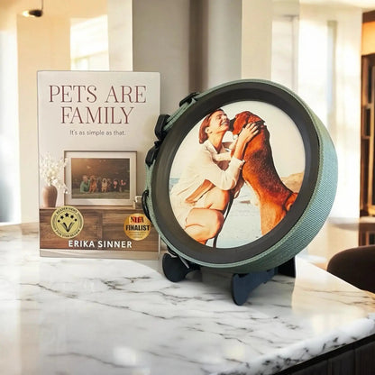 Pets Are Family Book & Collar Picture Frame Bundle - Love, Baxter