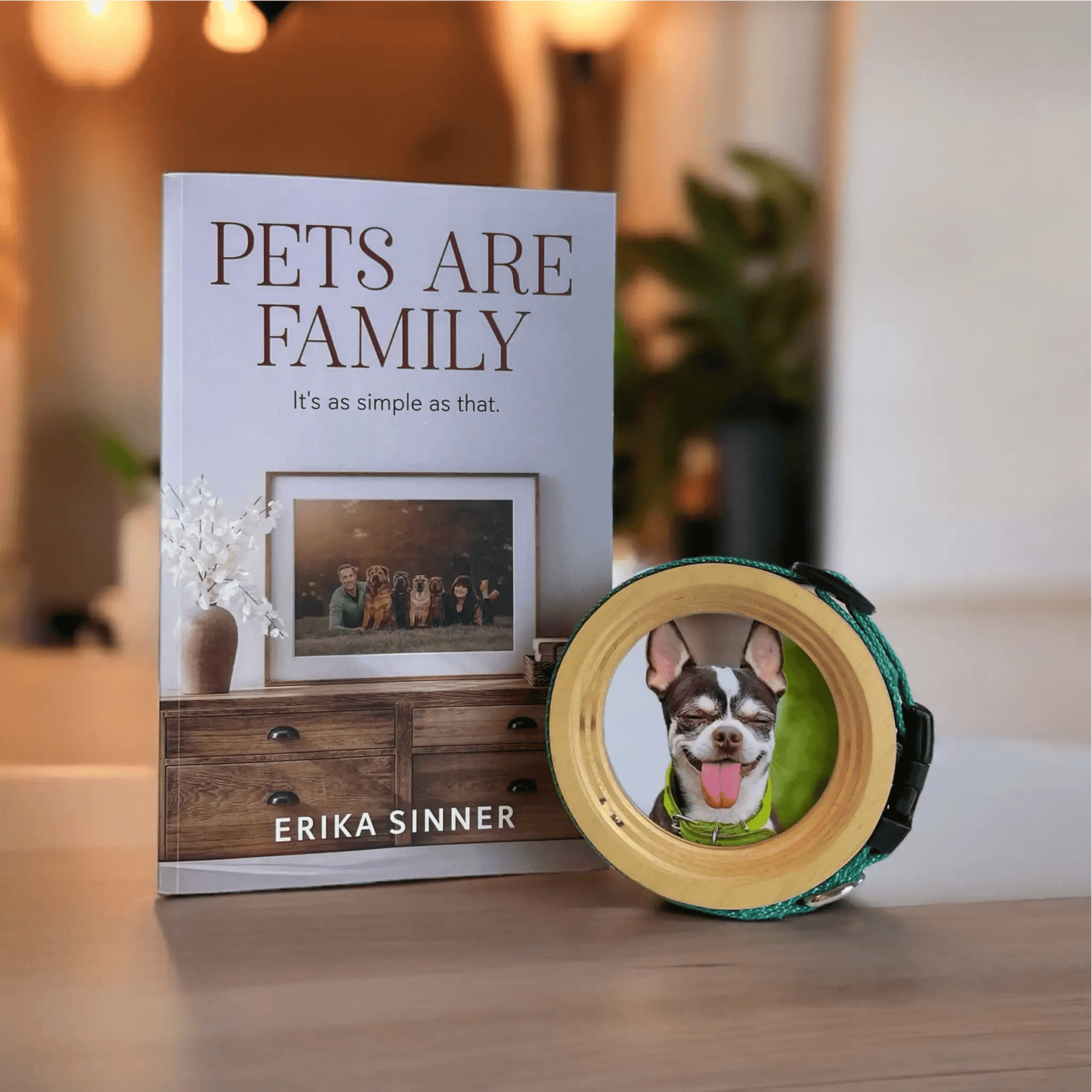 Pets Are Family Book & Collar Picture Frame Bundle - Love, Baxter