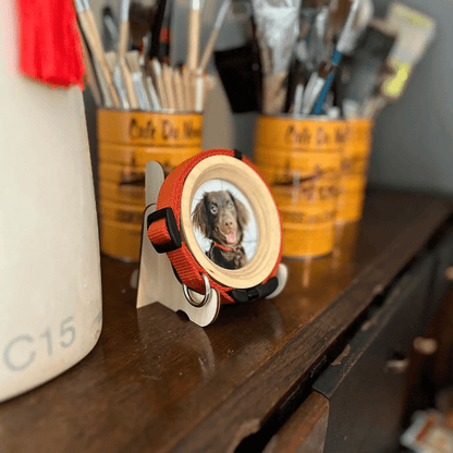 Small Wood Display Picture Frame Stand - Love, Baxter
