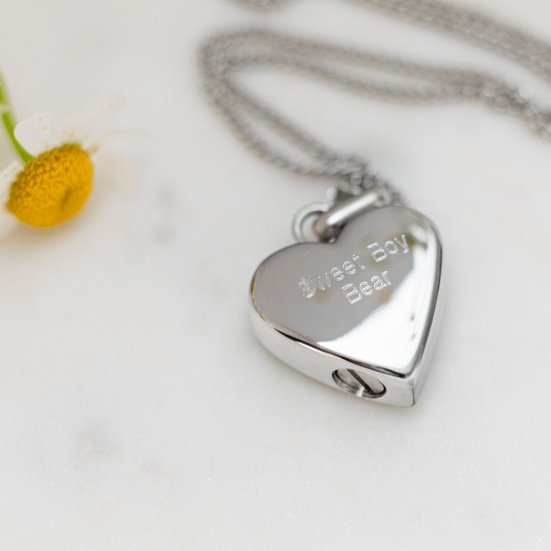 The Amore with Paws Pet Cremation Necklace - Love, Baxter