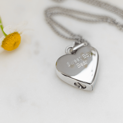 The Amore with Paws Pet Cremation Necklace - Love, Baxter