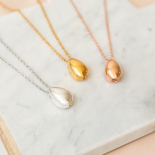 The Hepburn Teardrop Pet Cremation Necklace - Love, Baxter