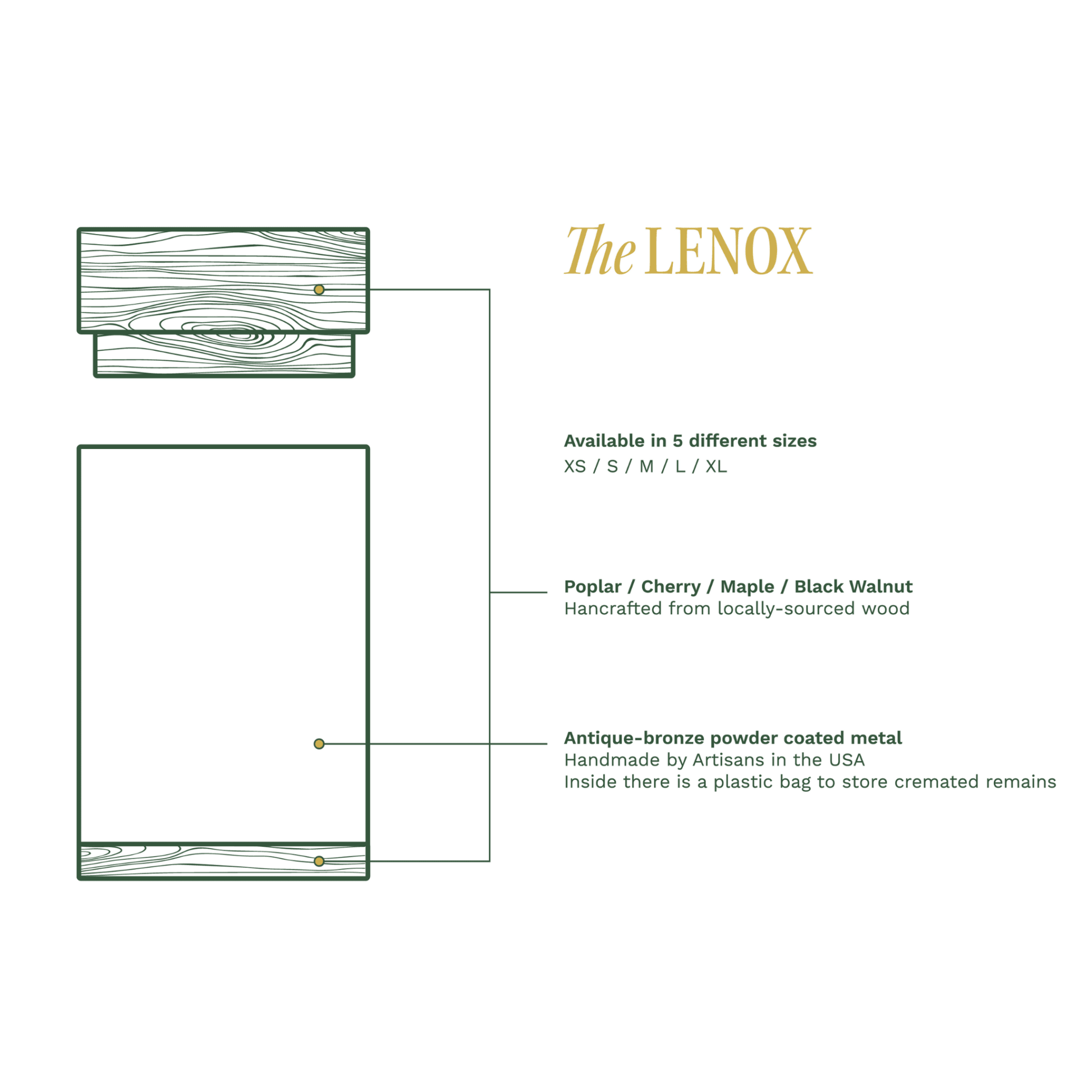 The Lenox Pet Urn in Black Walnut - Love, Baxter