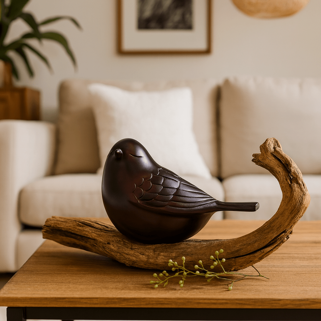 The Lucy Songbird Keepsake Pet Urn in Bronze - Love, Baxter