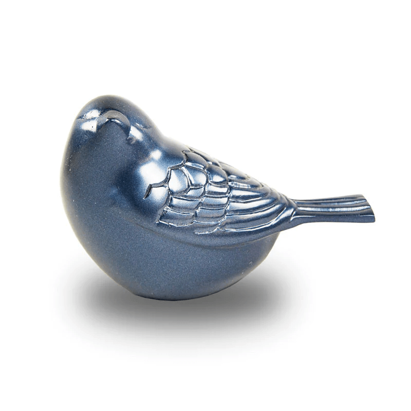 The Lucy Songbird Keepsake Pet Urn in Light Blue - Love, Baxter