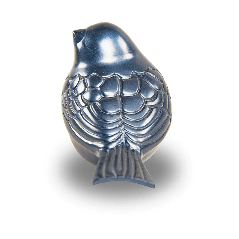 The Lucy Songbird Keepsake Pet Urn in Light Blue - Love, Baxter