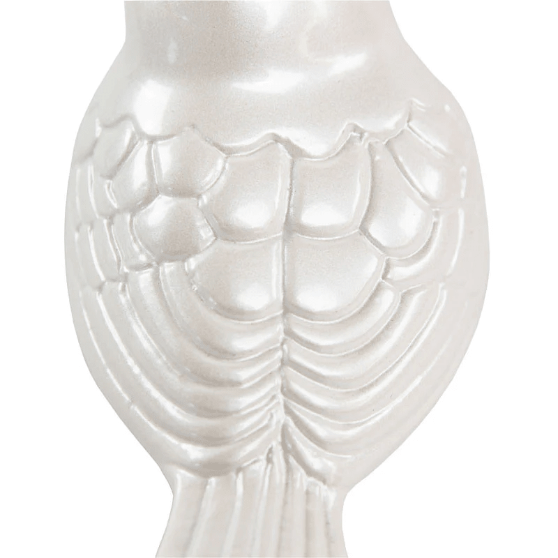 The Lucy Songbird Keepsake Pet Urn in Pearl White - Love, Baxter