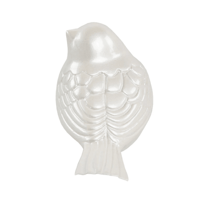 The Lucy Songbird Keepsake Pet Urn in Pearl White - Love, Baxter
