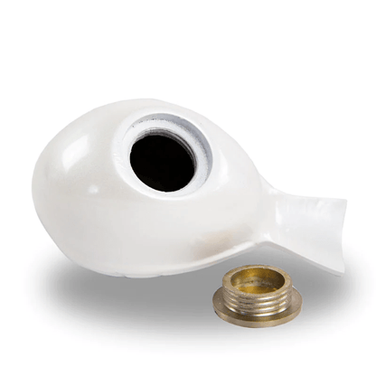 The Lucy Songbird Keepsake Pet Urn in Pearl White - Love, Baxter