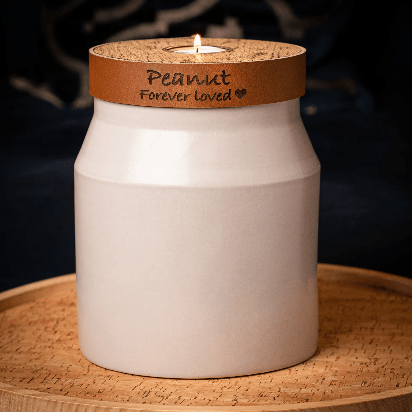 The Parker Candle Pet Urn in Mist Grey - Love, Baxter