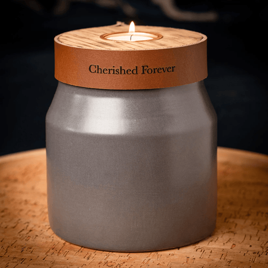 The Parker Candle Pet Urn in Slate Grey - Love, Baxter