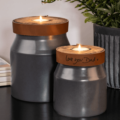 The Parker Candle Pet Urn in Slate Grey - Love, Baxter