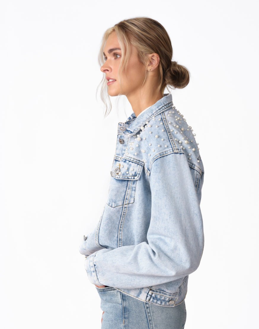 The Pet Pearl Denim Jacket - Love, Baxter