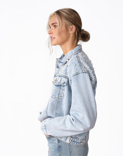 The Pet Pearl Denim Jacket - Love, Baxter