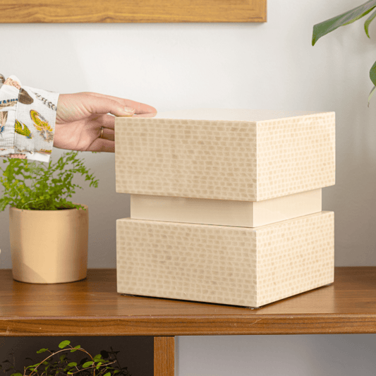 The Stanton Pet Urn in Cream - Love, Baxter