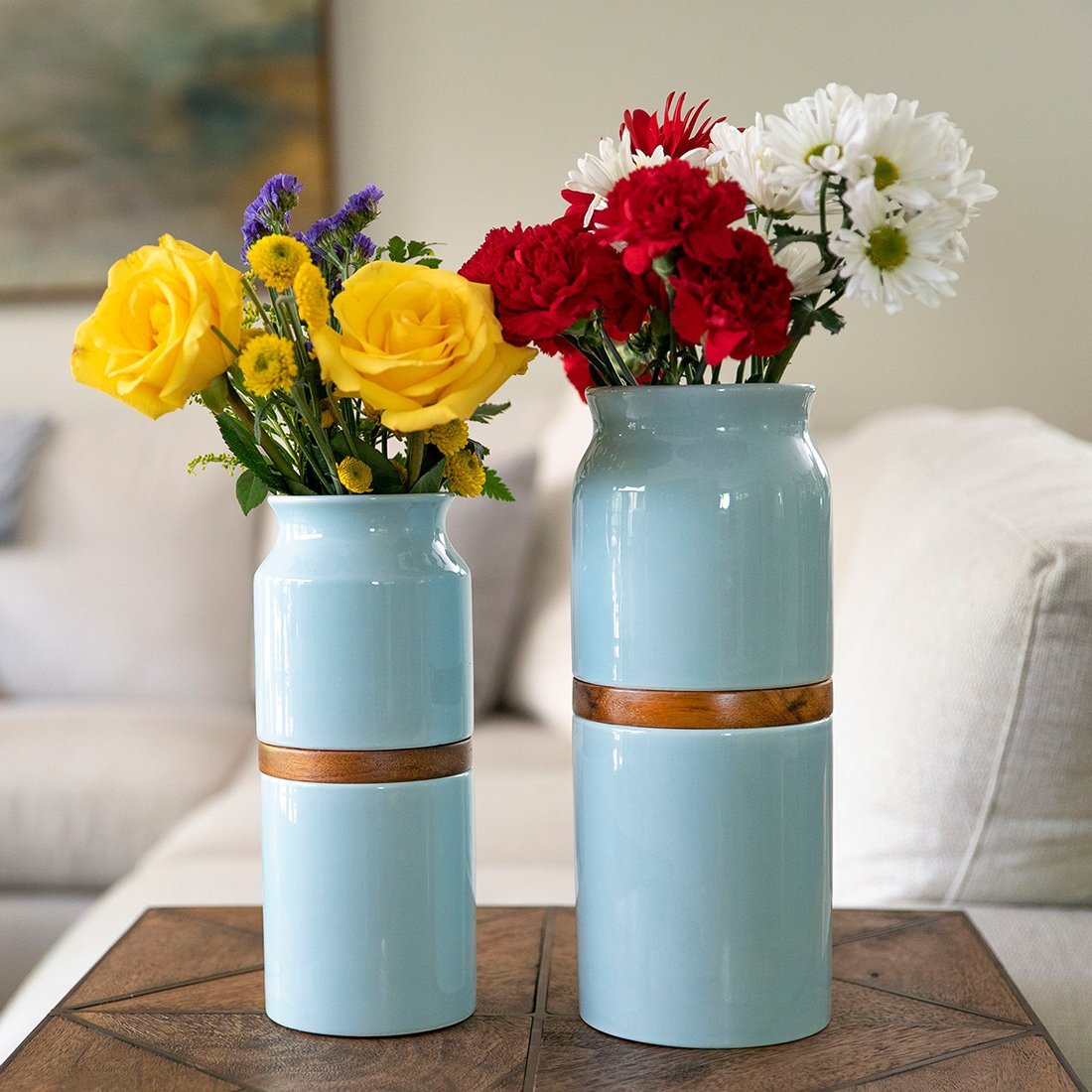 The Vega Vase Pet Urn in Blue - Love, Baxter