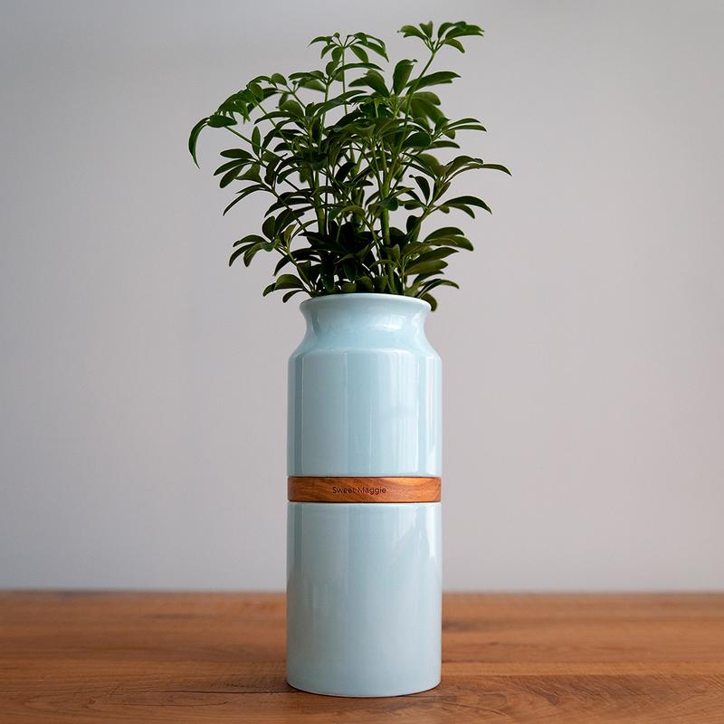 The Vega Vase Pet Urn in Blue - Love, Baxter