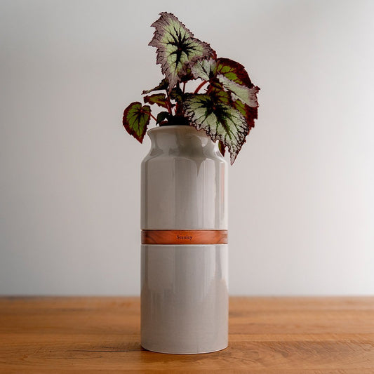 The Vega Vase Pet Urn in Grey - Love, Baxter