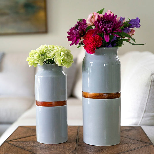 The Vega Vase Pet Urn in Grey - Love, Baxter