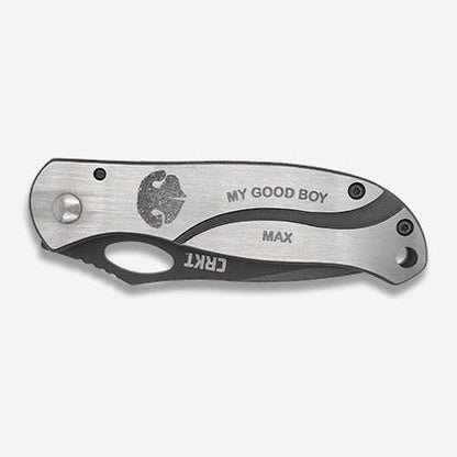 Thumbies CRKT Pet Memorial Noseprint Knife - Love, Baxter