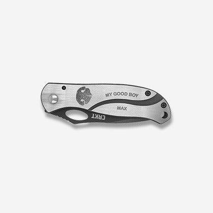 Thumbies CRKT Pet Memorial Noseprint Knife - Love, Baxter