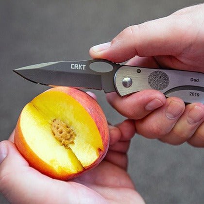 Thumbies CRKT Pet Memorial Noseprint Knife - Love, Baxter