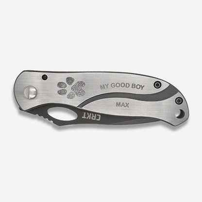 Thumbies CRKT Pet Memorial Pawprint Knife - Love, Baxter