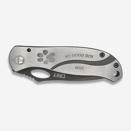 Thumbies CRKT Pet Memorial Pawprint Knife - Love, Baxter