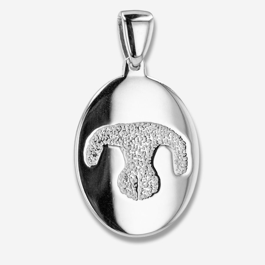 Thumbies Pet Memorial Noseprint Classic Pendant - Love, Baxter