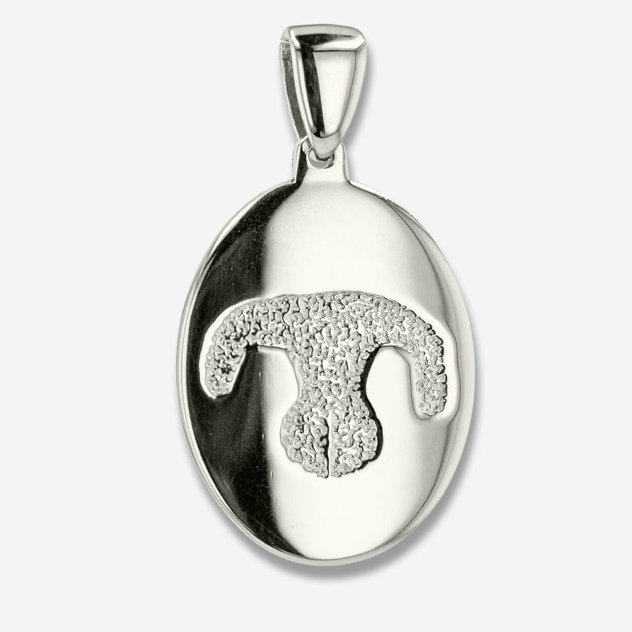 Thumbies Pet Memorial Noseprint Classic Pendant - Love, Baxter