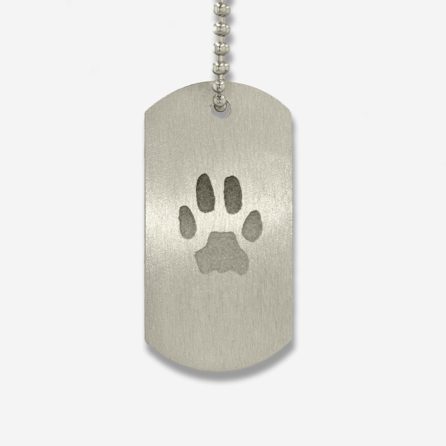 Thumbies Pet Memorial Pawprint Large - Print Dog Tag - Love, Baxter