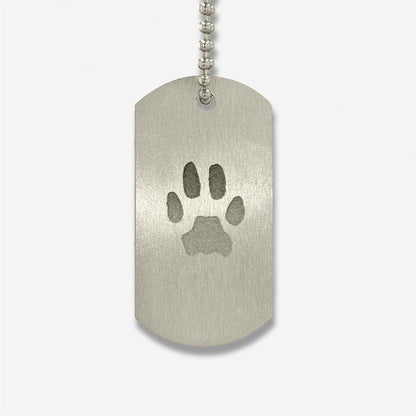 Thumbies Pet Memorial Pawprint Large - Print Dog Tag - Love, Baxter