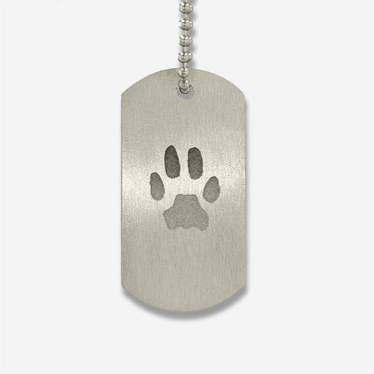 Thumbies Pet Memorial Pawprint Large - Print Dog Tag - Love, Baxter