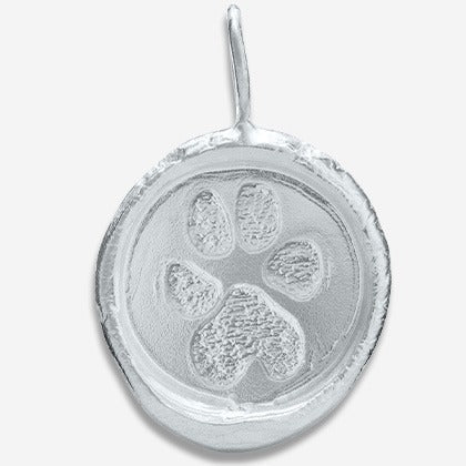 Thumbies Pet Memorial Pawprint Organics Charm - Love, Baxter