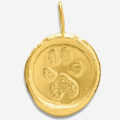 Thumbies Pet Memorial Pawprint Organics Charm - Love, Baxter