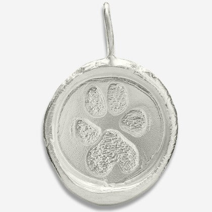 Thumbies Pet Memorial Pawprint Organics Charm - Love, Baxter